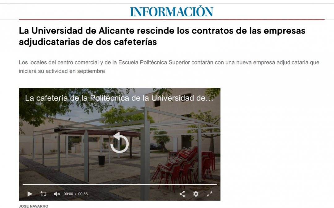 Gestión de las cafeterías en la Universidades de la provincia de Alicante: UA vs. UMH